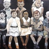 Schoolklas - 100 x 120 cm