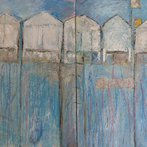 Strandhuizen (tweeluik) - 90 x 140 cm '- Verkocht